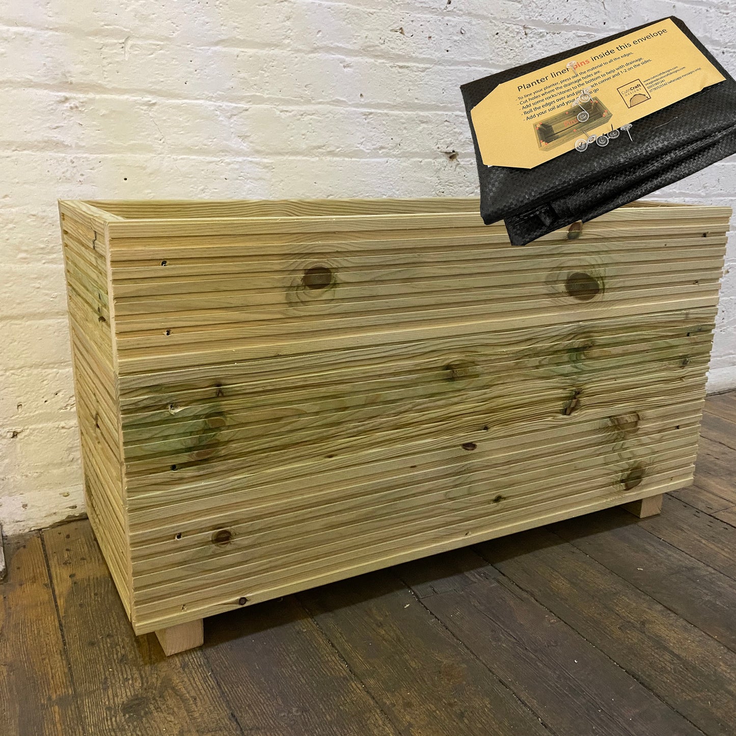 Large Decking Planter 48cm Tall 88x35x48cm