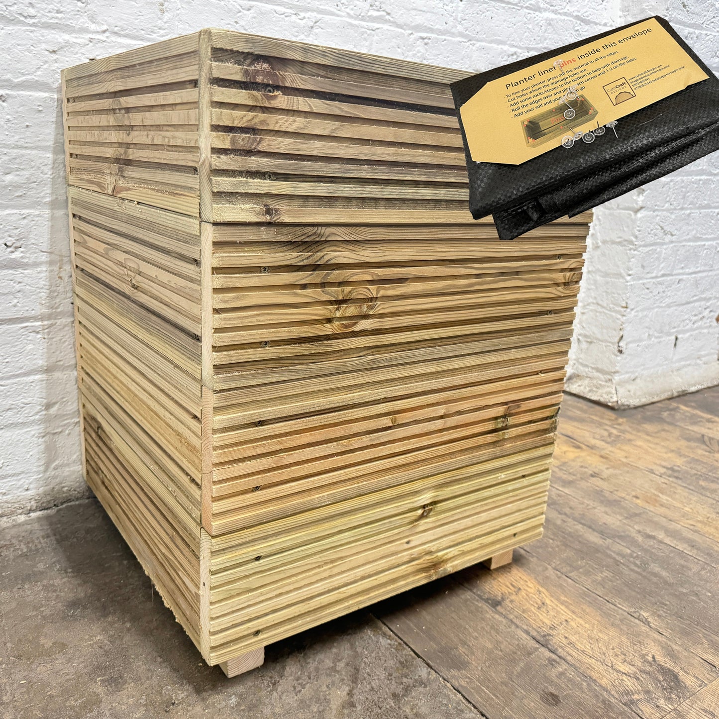 Large Square Tall Planter 50x50x63cm