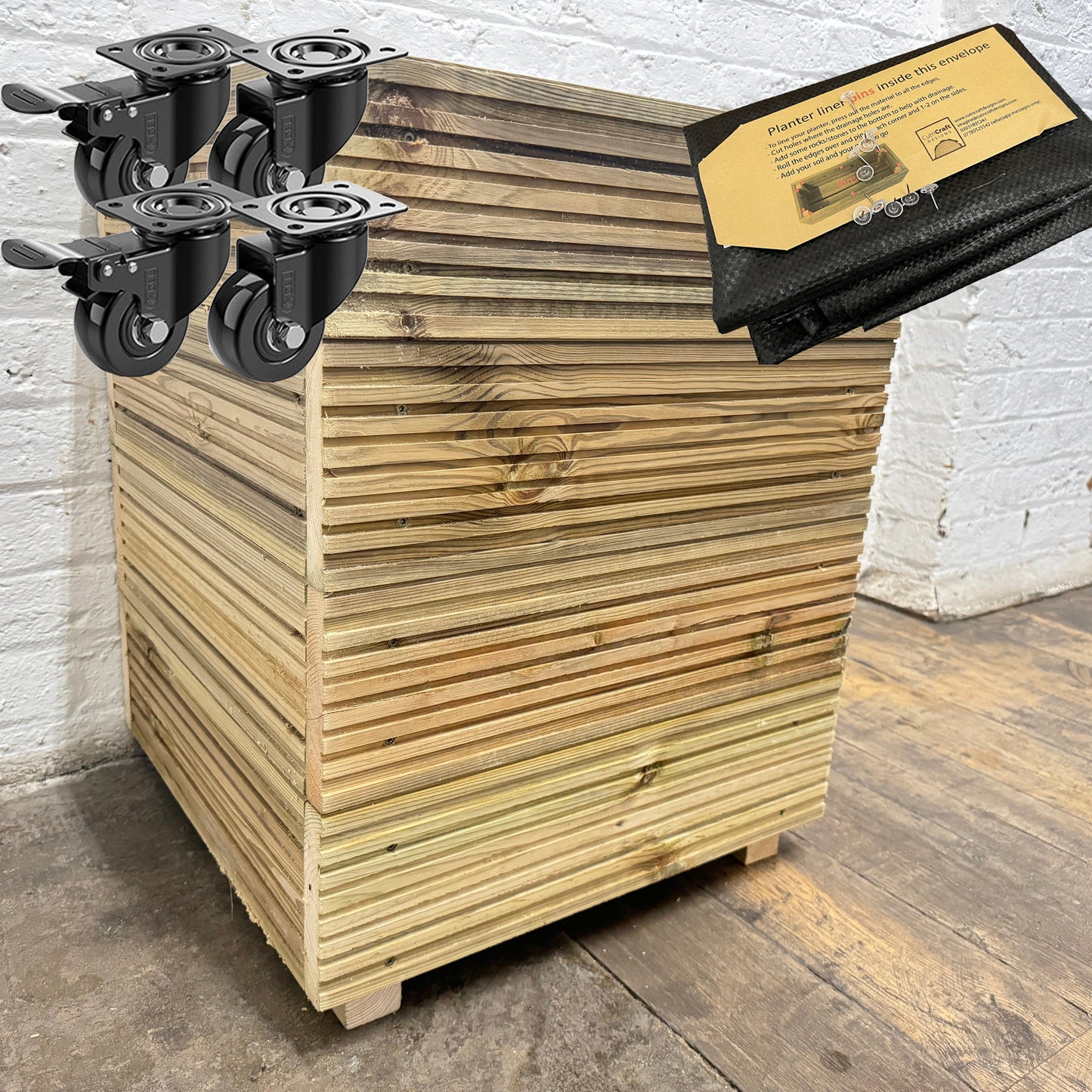 Large Square Tall Planter 50x50x63cm