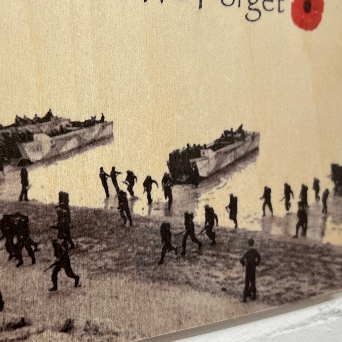 Normandy Landing Remembrance Poppy Plaque