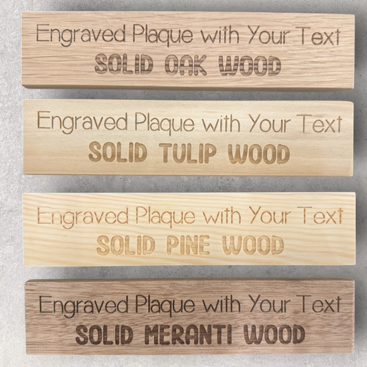 Personalised Wood Plaque 20x5cm