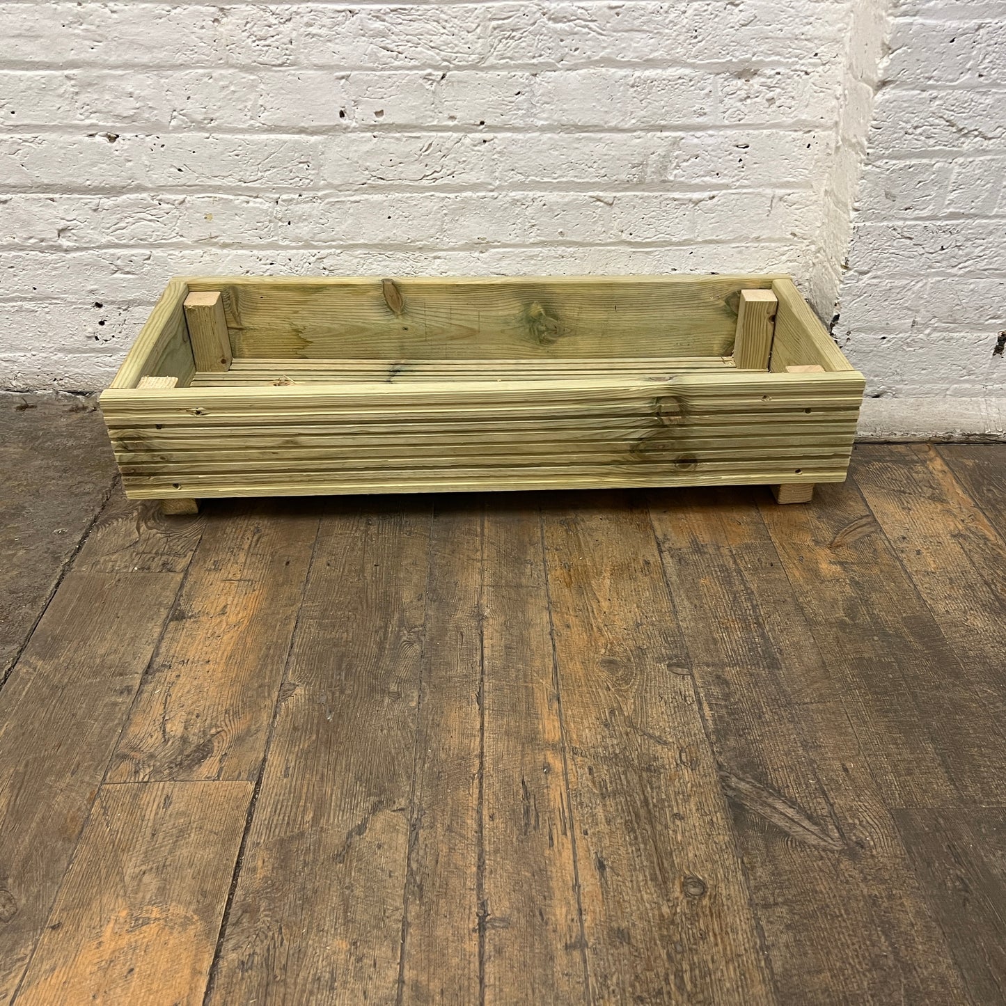 (set of 2) Single level Solid Wooden Patio Planter