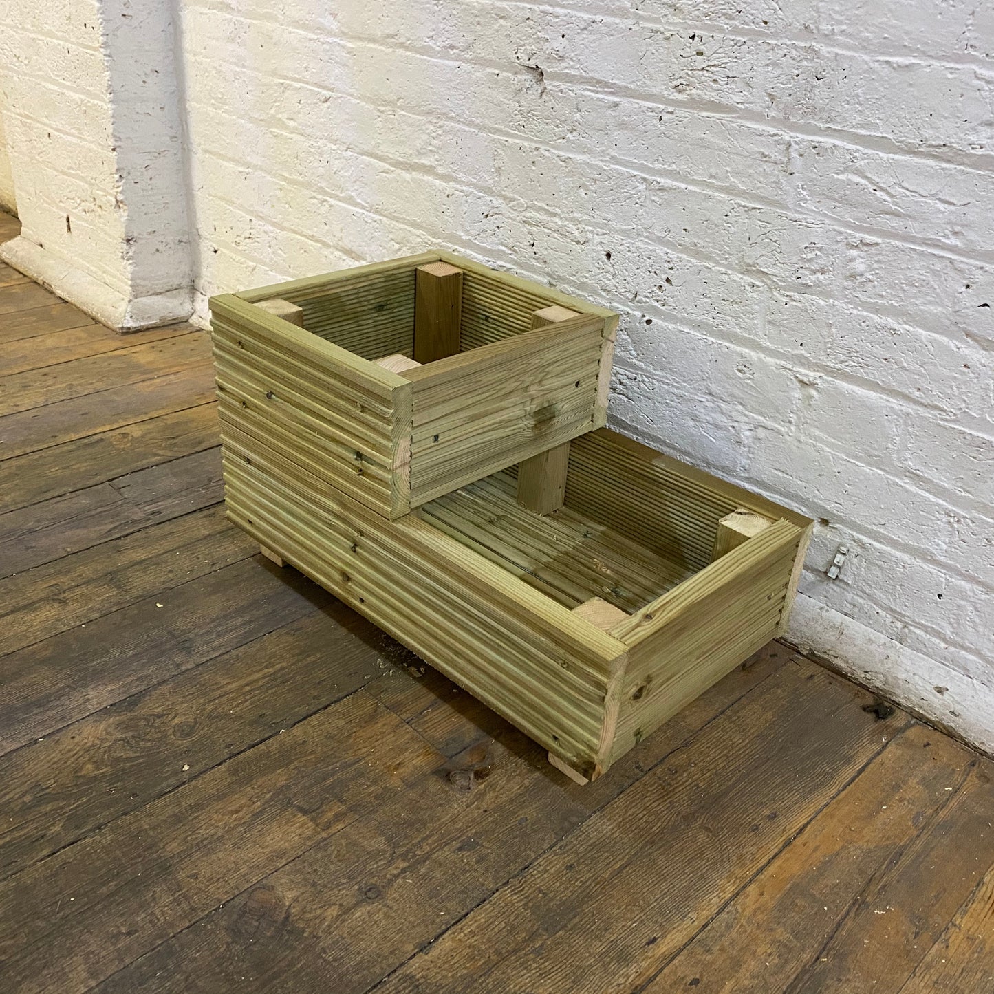 Two Tiered Decking Planter 57x35x33cm