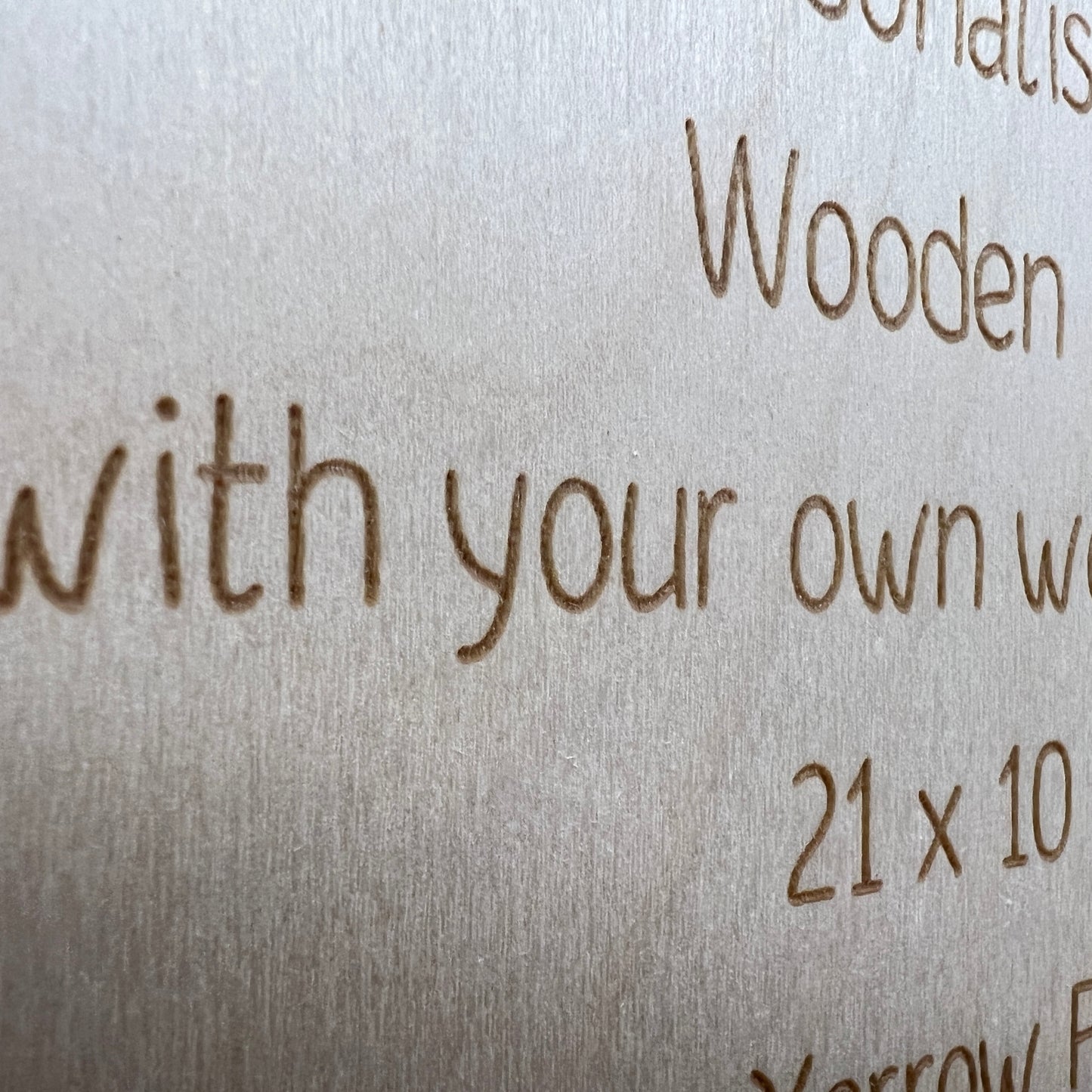 Double Sided Wooden Sign