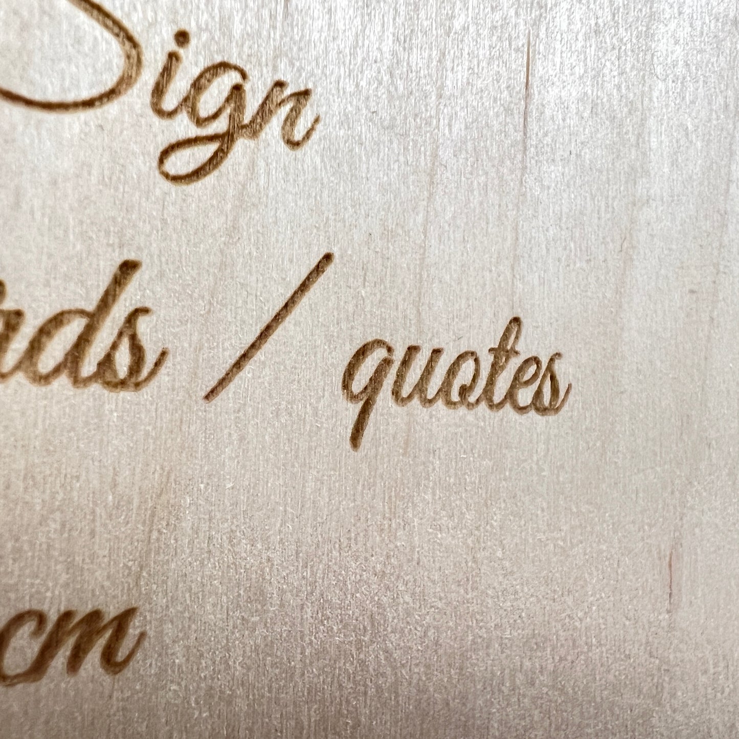 Double Sided Wooden Sign