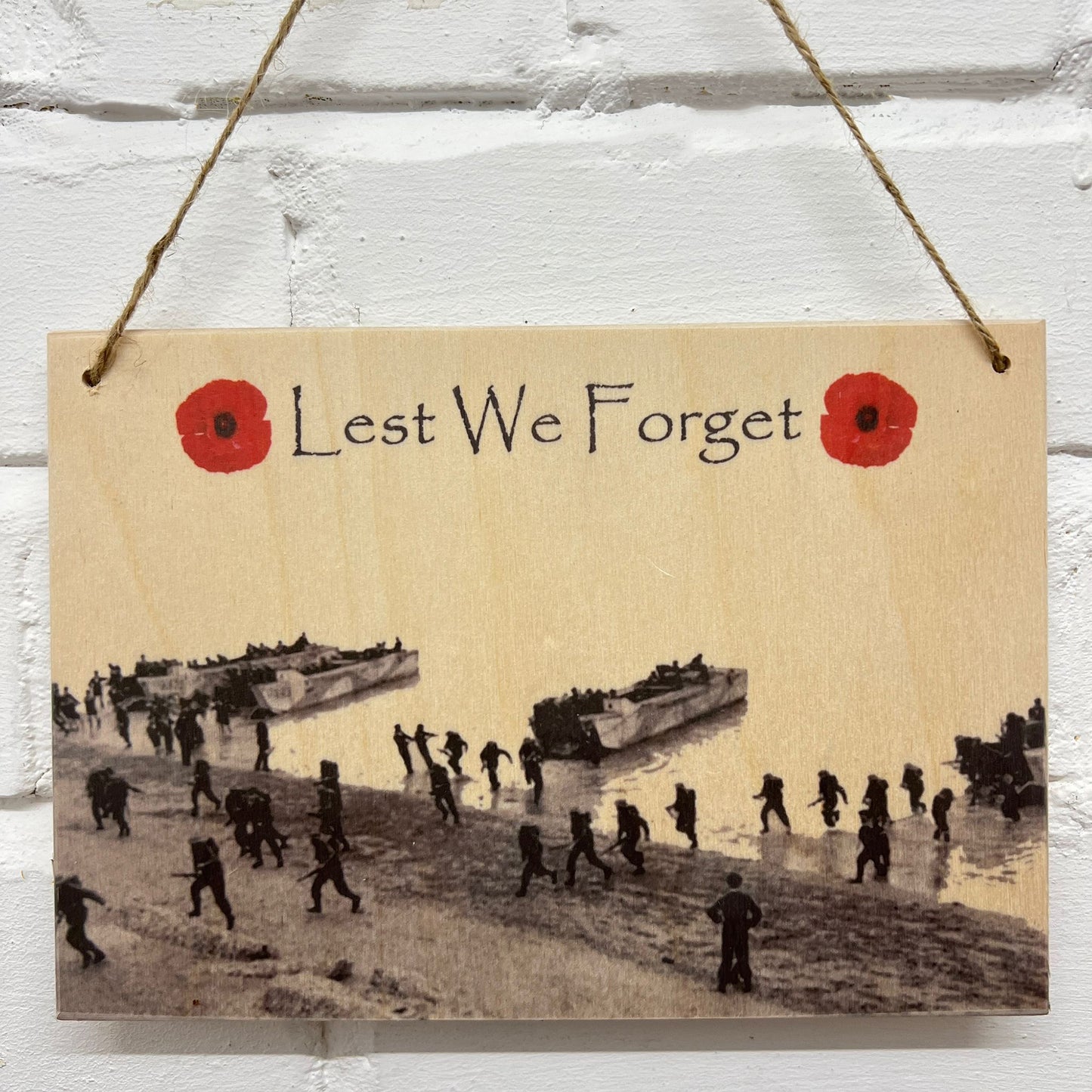 Normandy Landing Remembrance Poppy Plaque