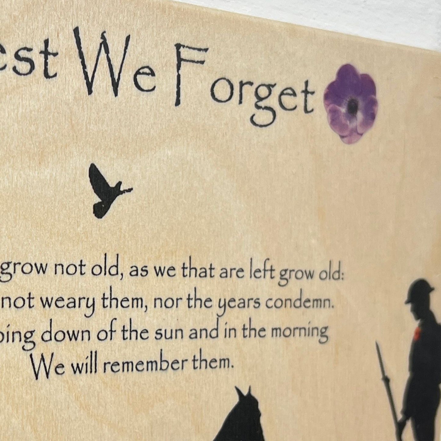 Animals of War Remembrance Poppy Plaque