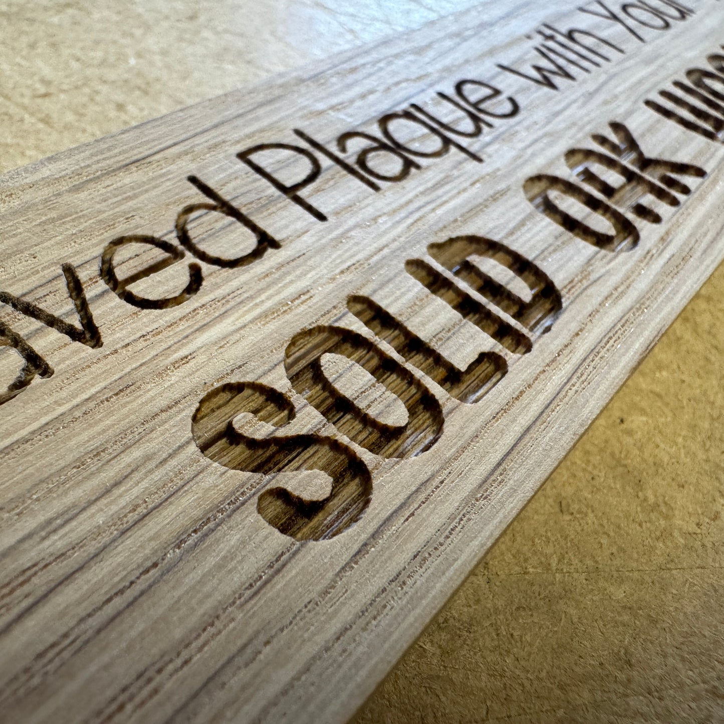 Personalised Wood Plaque 20x5cm