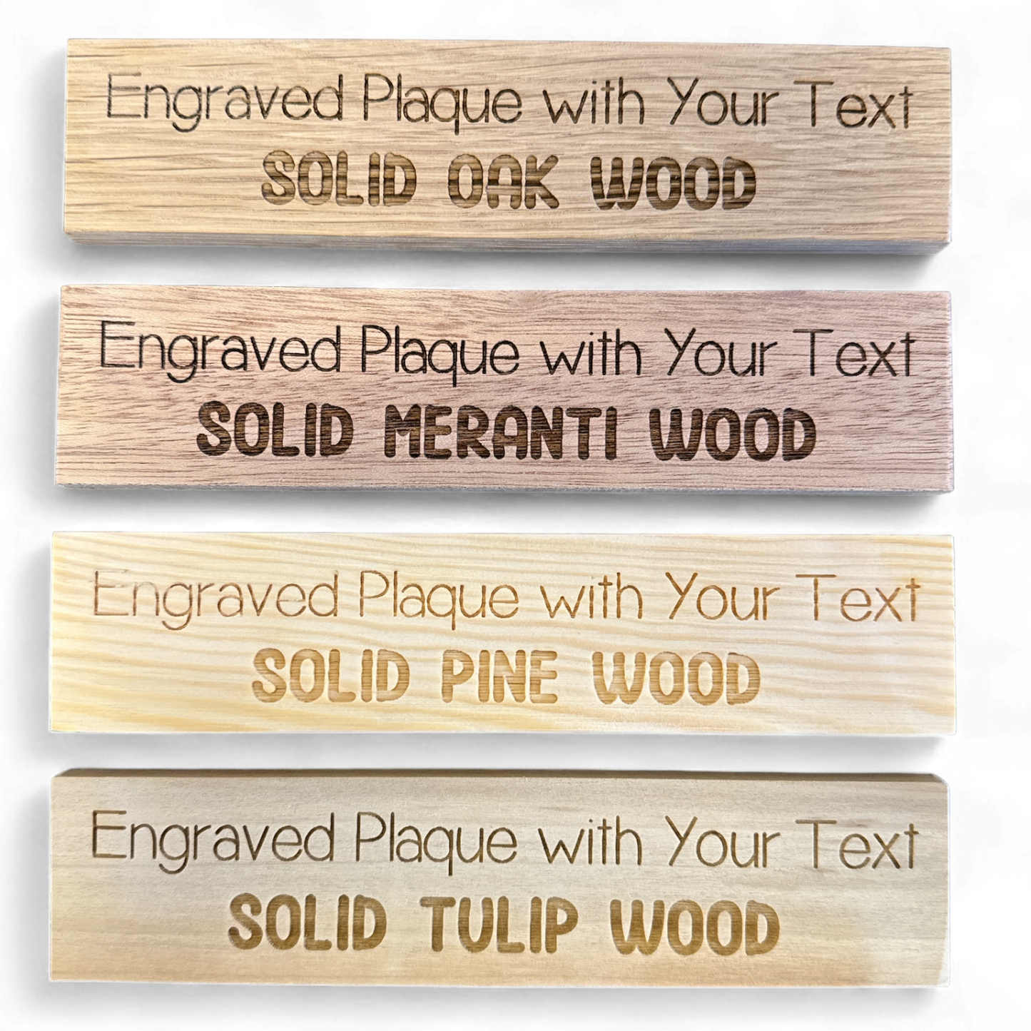 Personalised Wood Plaque 20x5cm