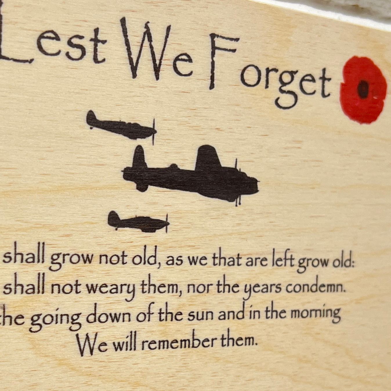 Battle of Britain Remembrance Poppy Plaque