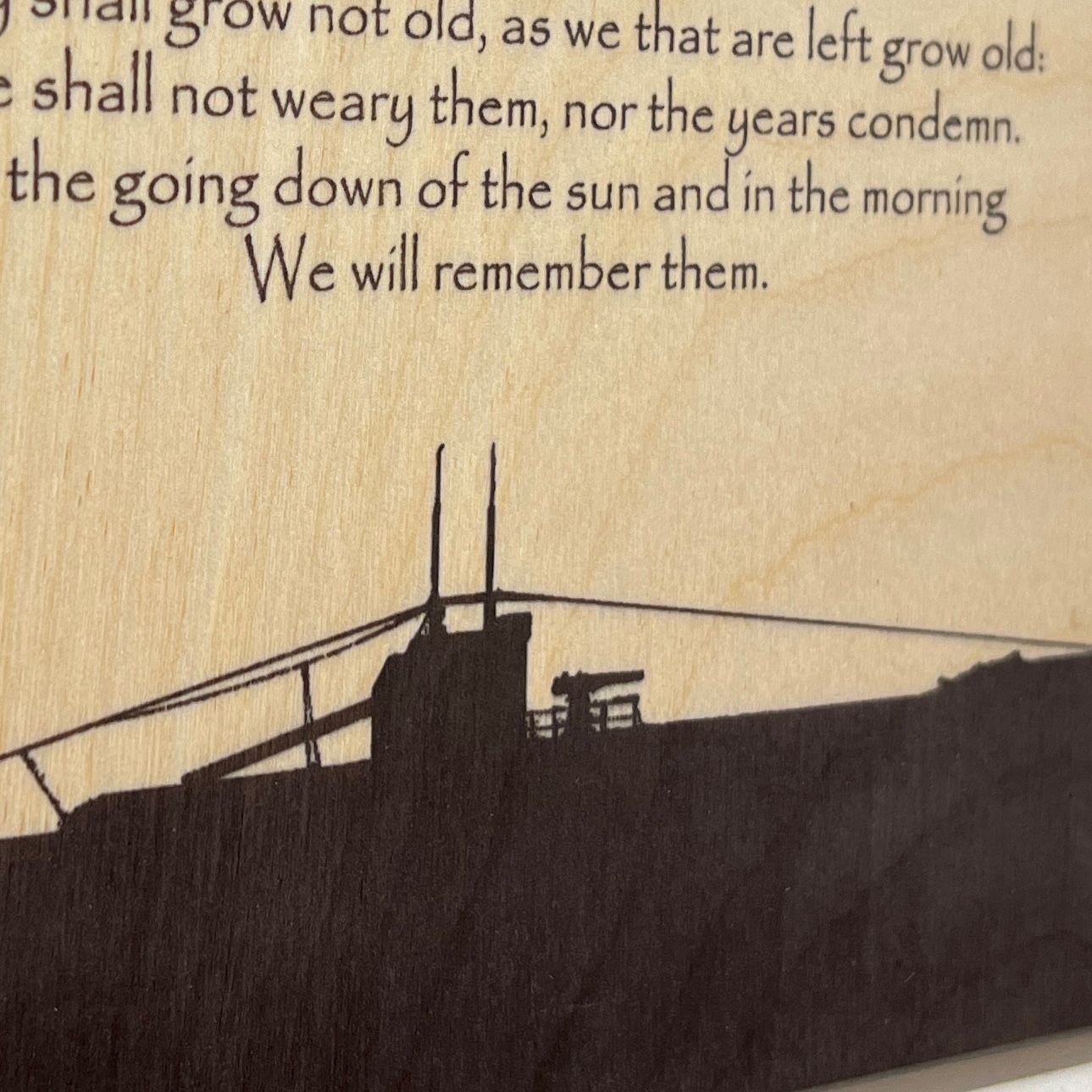 Submariner Remembrance Poppy Plaque