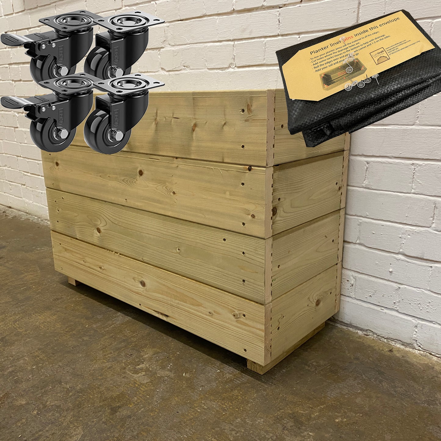 Tall Smooth Decking Patio Planter