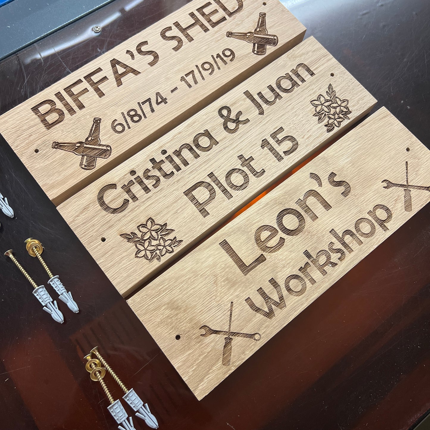 Solid Oak Plaque + Clipart