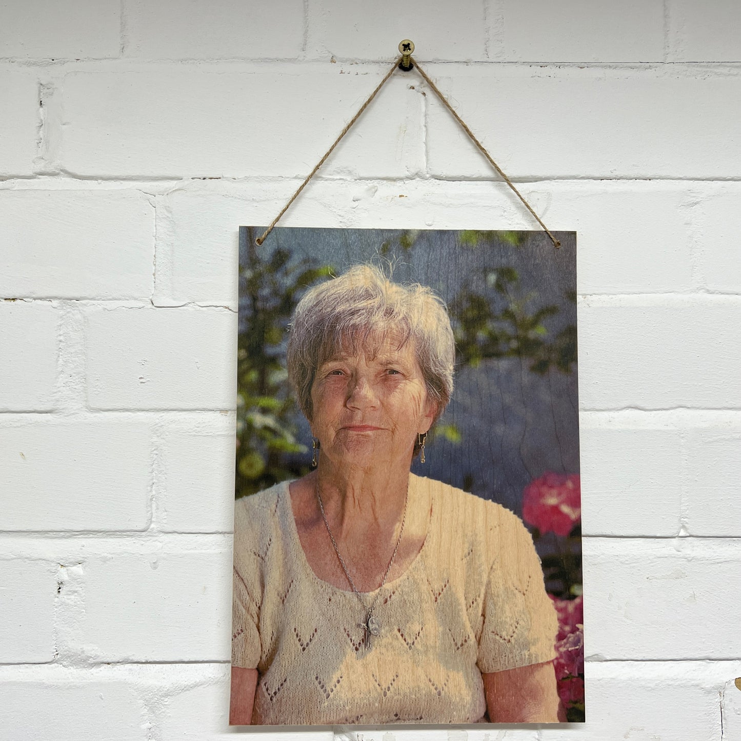 Photo on Wood Portraight/Twine
