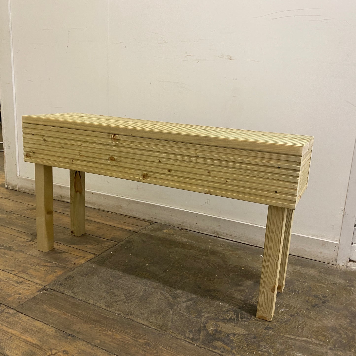 Wooden Decking Bench Smooth Seat