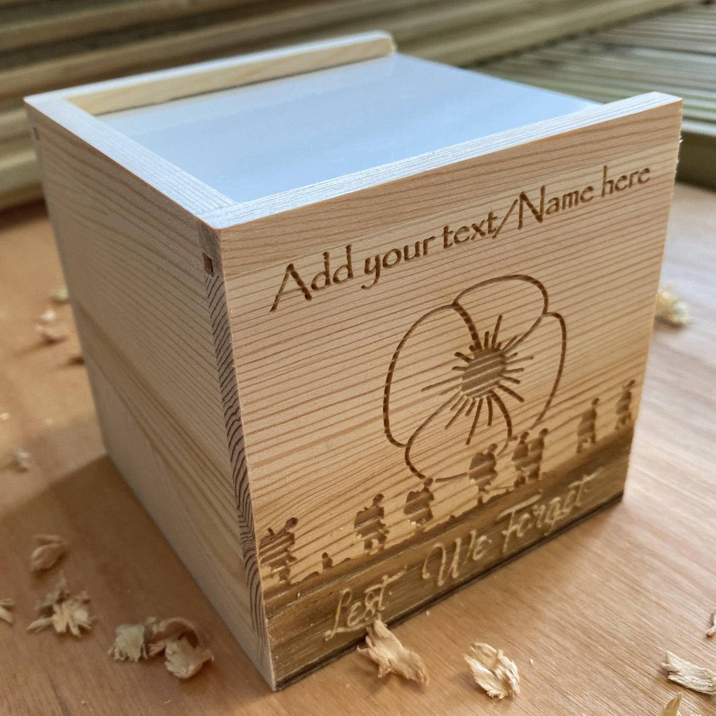 Personalised Military Poppy Box