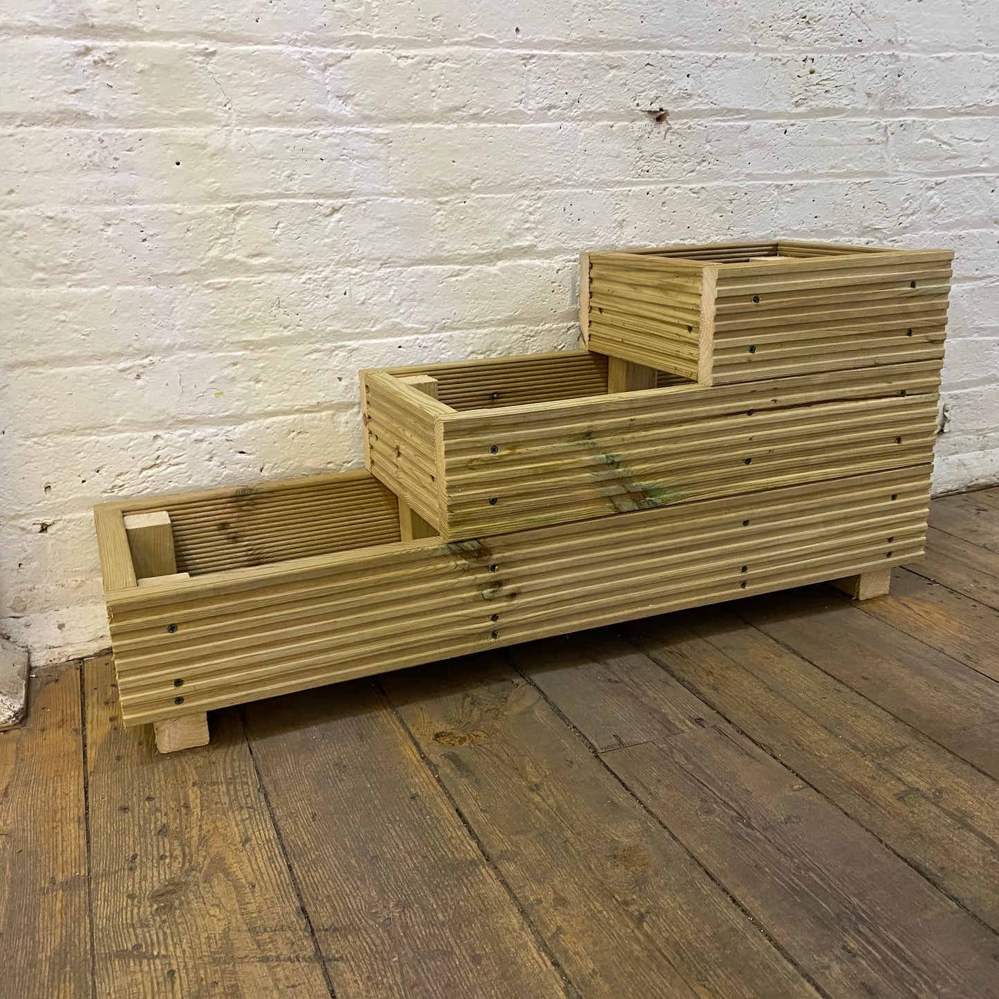 Three Tiered Decking Planter 88x35x48cm