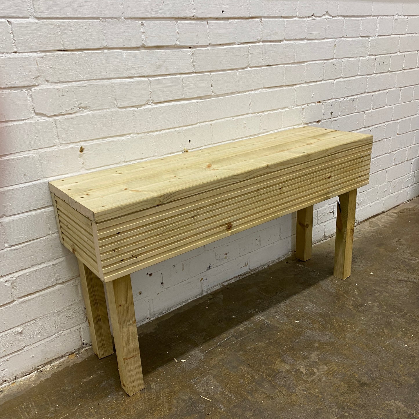 Wooden Decking Bench Smooth Seat