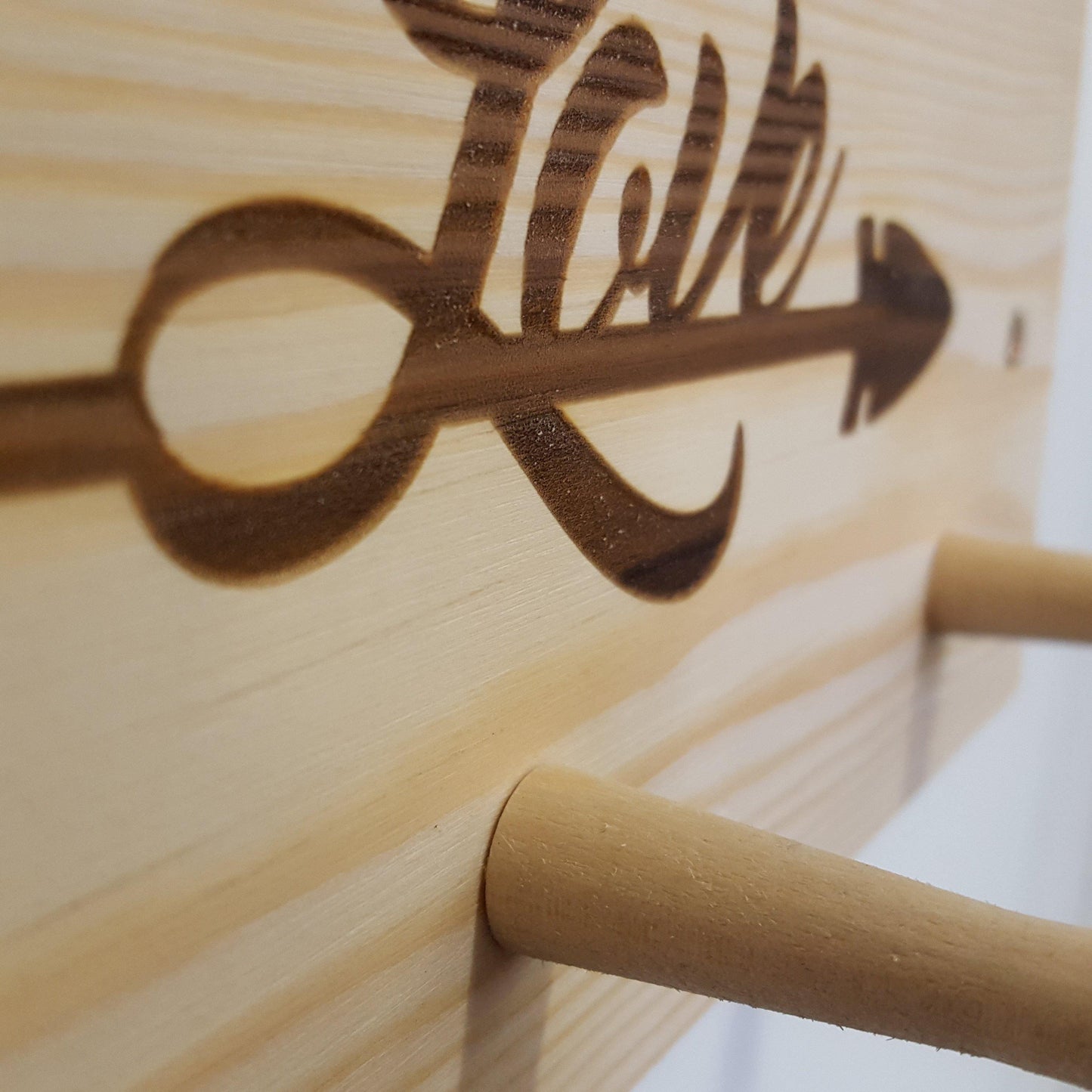 Love Arrow Wooden Coat Rack