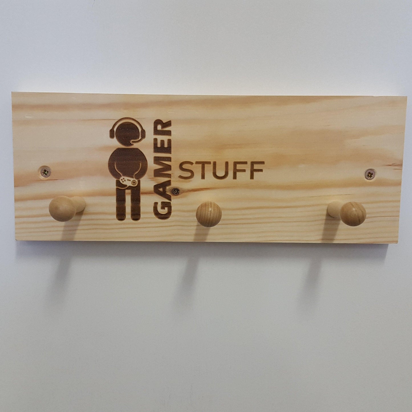 Gaming Gamer Wooden Coat Rack