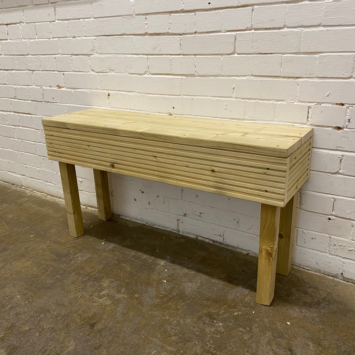 Wooden Decking Bench Smooth Seat
