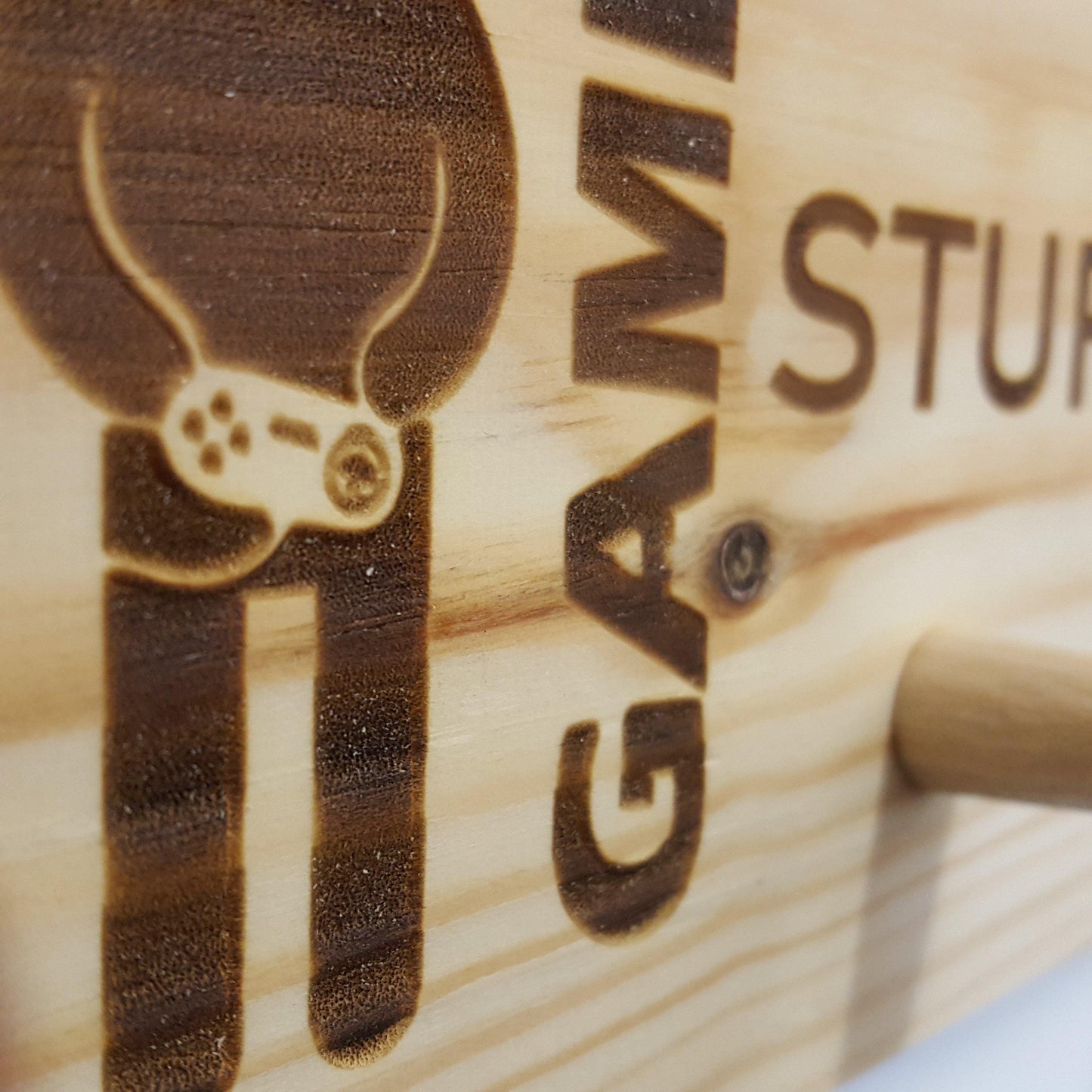 Gaming Gamer Wooden Coat Rack