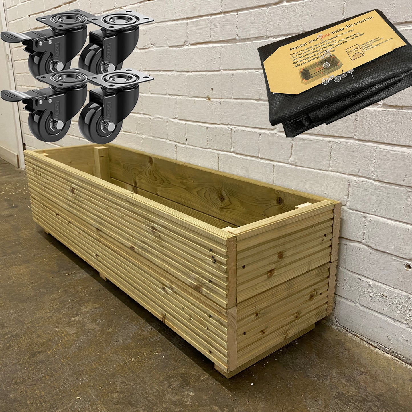 4ft (120cm) Long Decking Planter 120x35x33cm