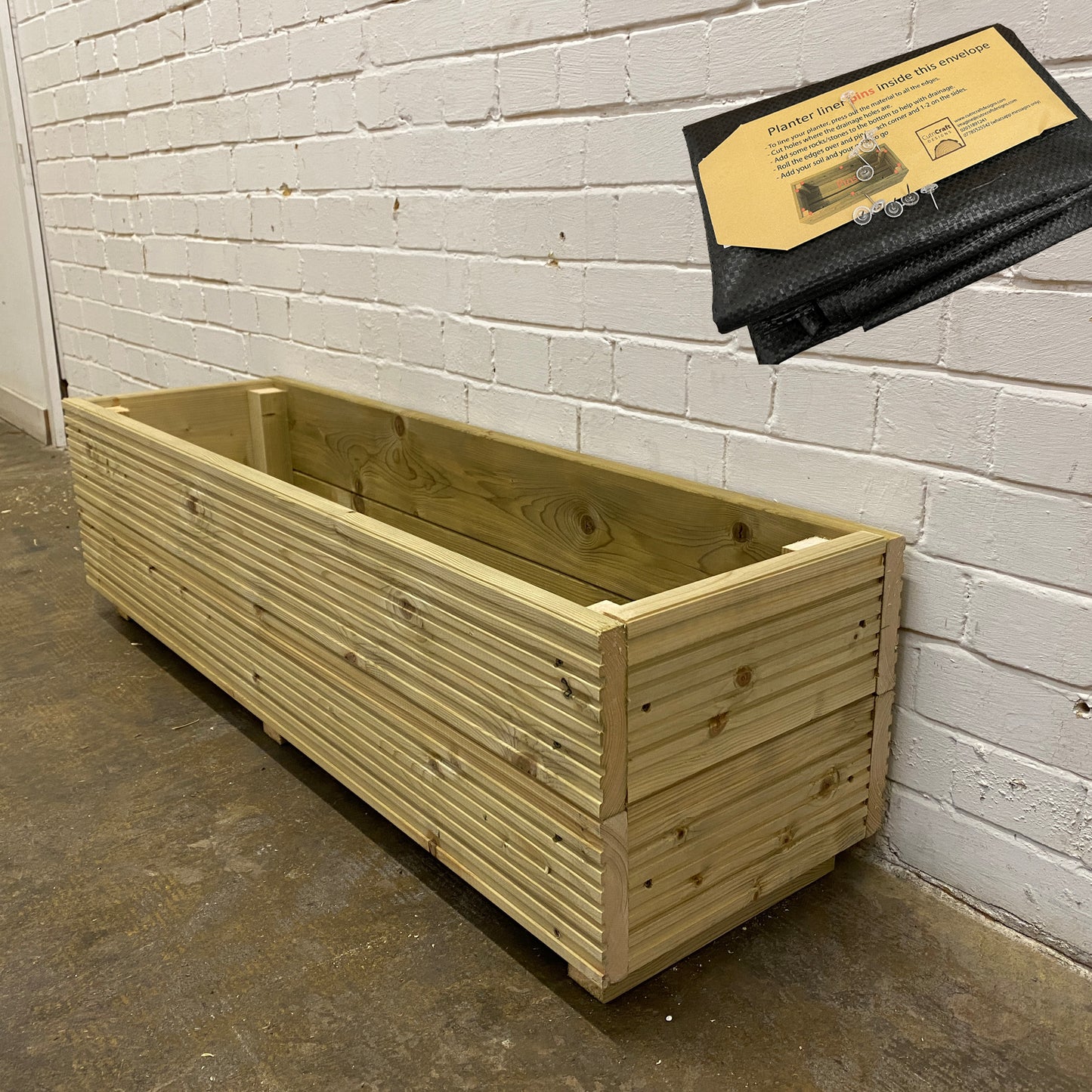 4ft (120cm) Long Decking Planter 120x35x33cm