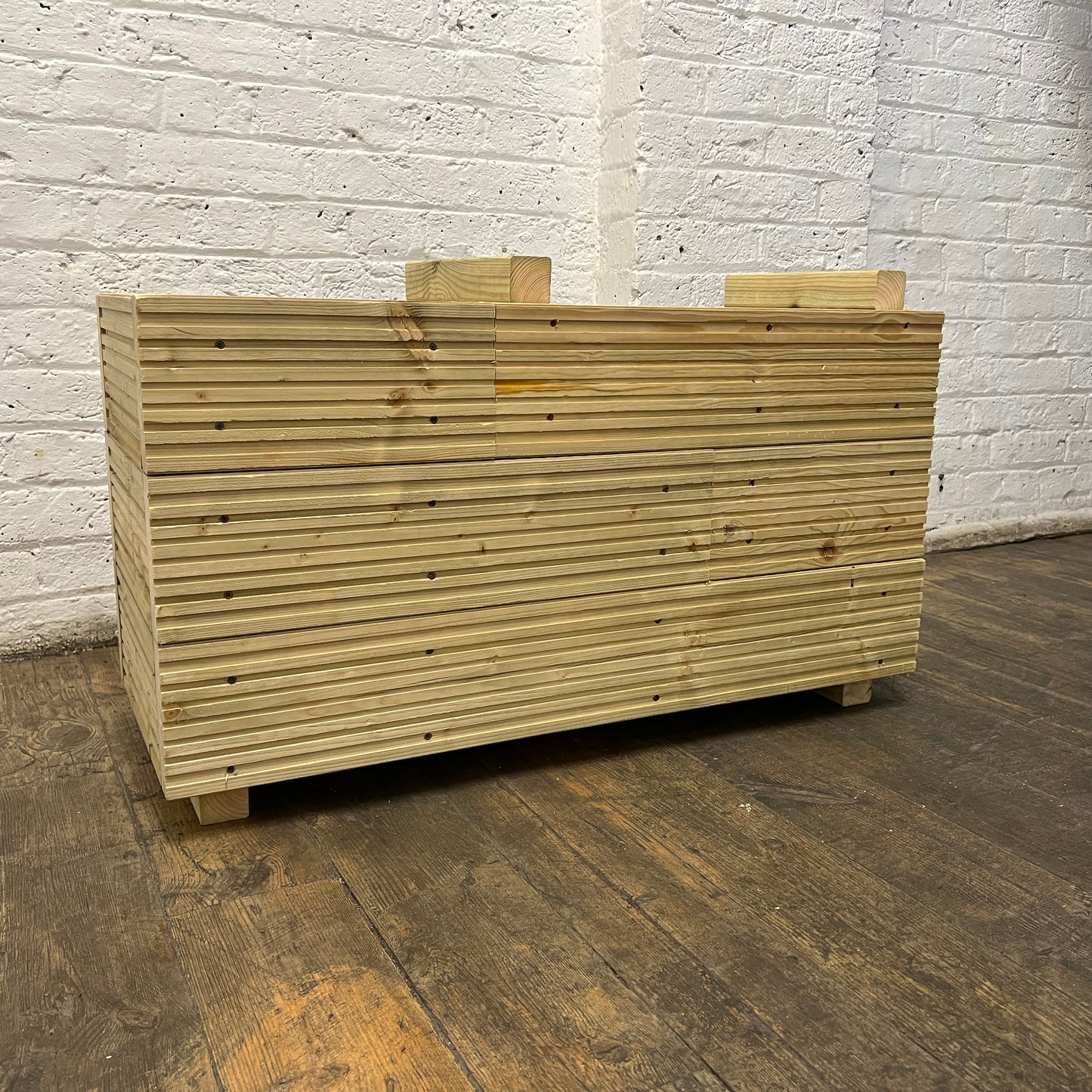 Large 3 Tiered Straight Decking Planter 145cmx35cmx48cm