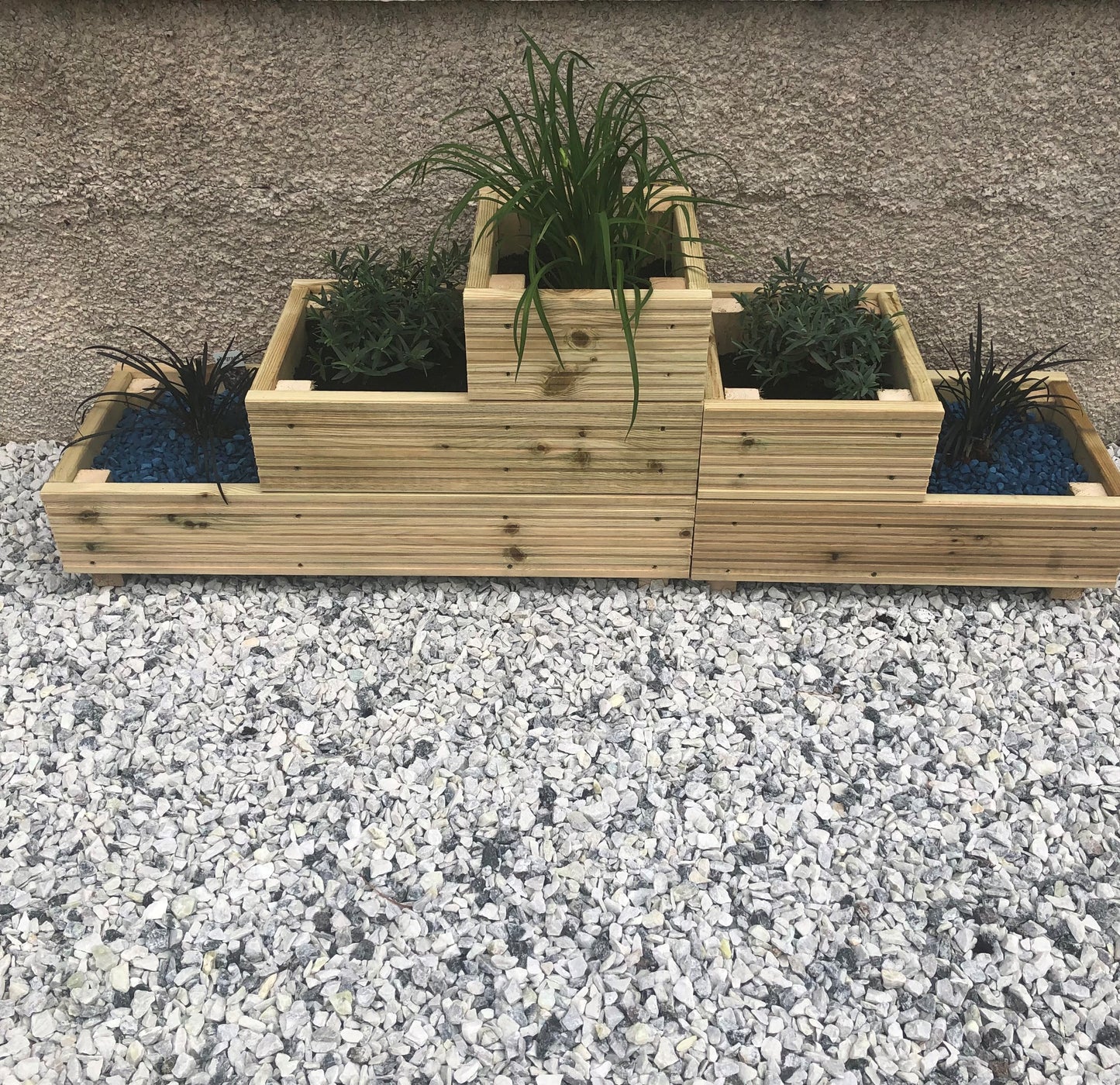 Large 3 Tiered Straight Decking Planter 145cmx35cmx48cm