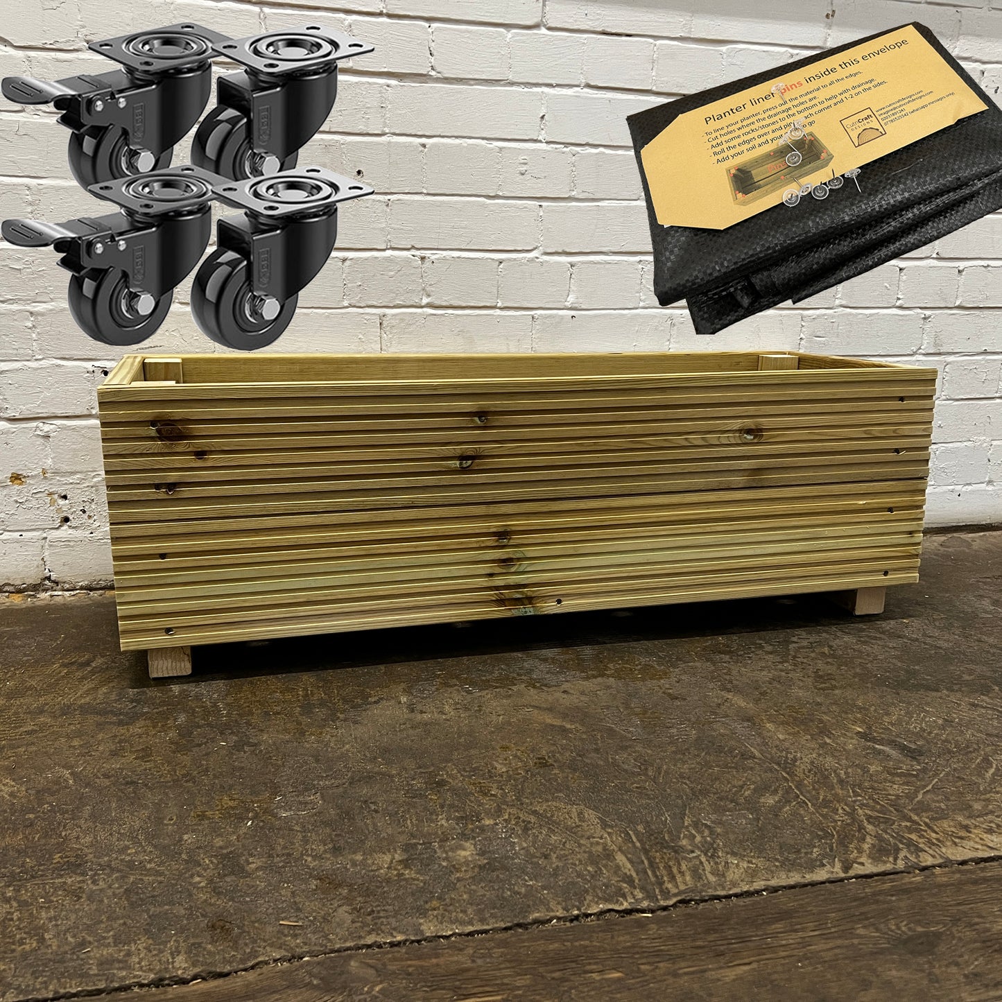 Large 100cm Long Decking Planter 100x35x33cm