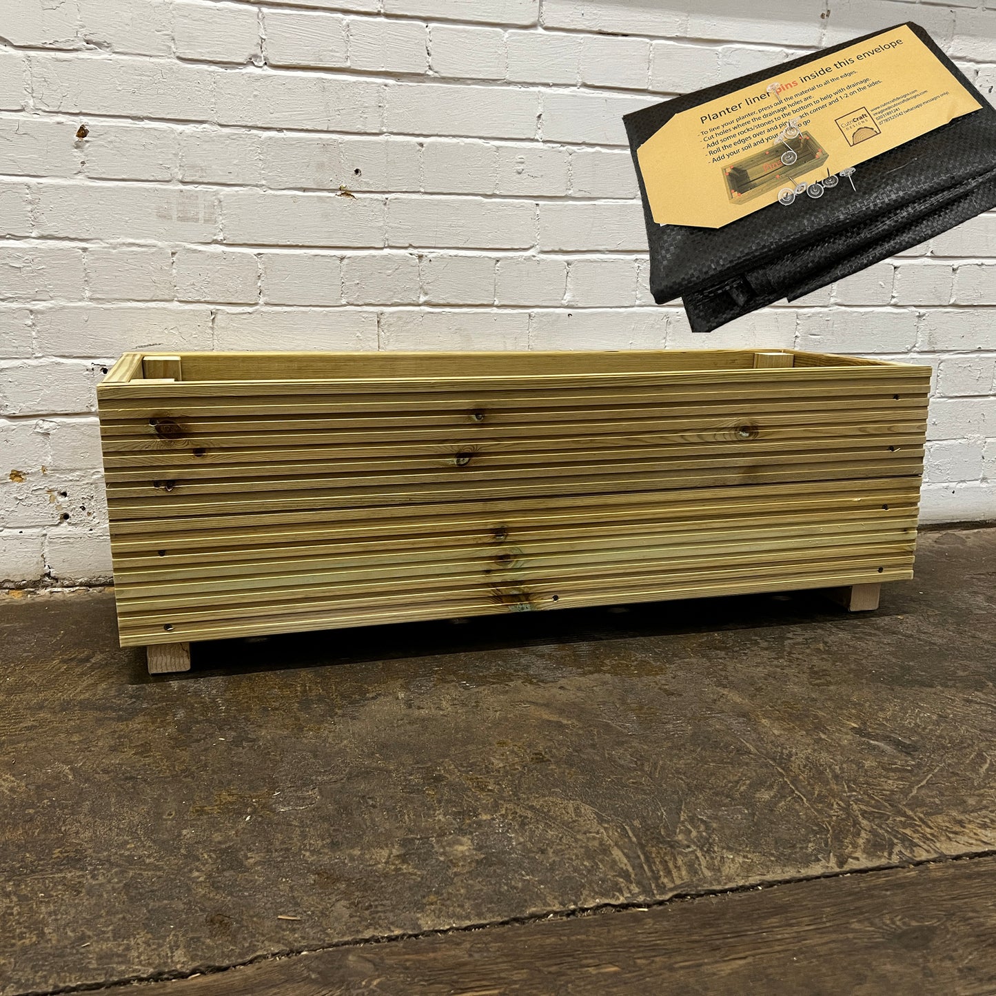 Large 100cm Long Decking Planter 100x35x33cm