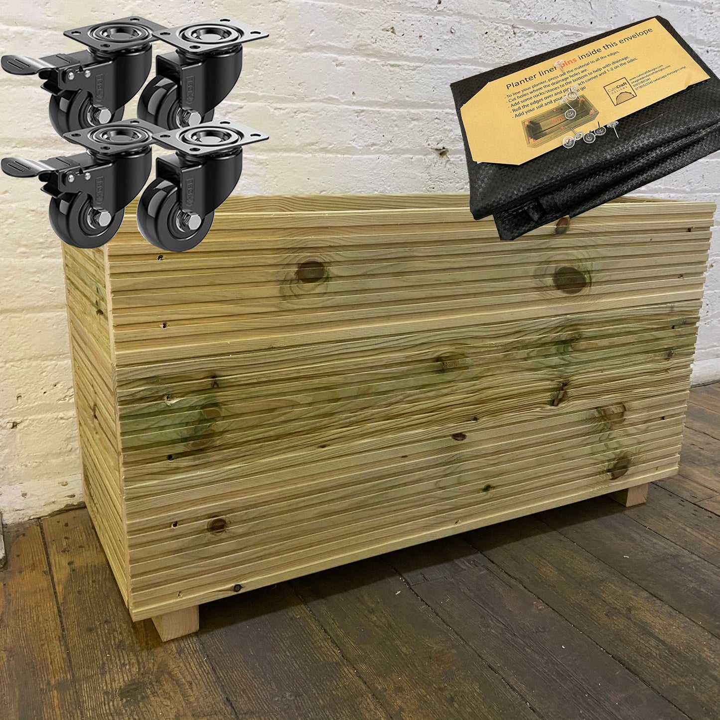 Large Decking Planter 48cm Tall 88x35x48cm