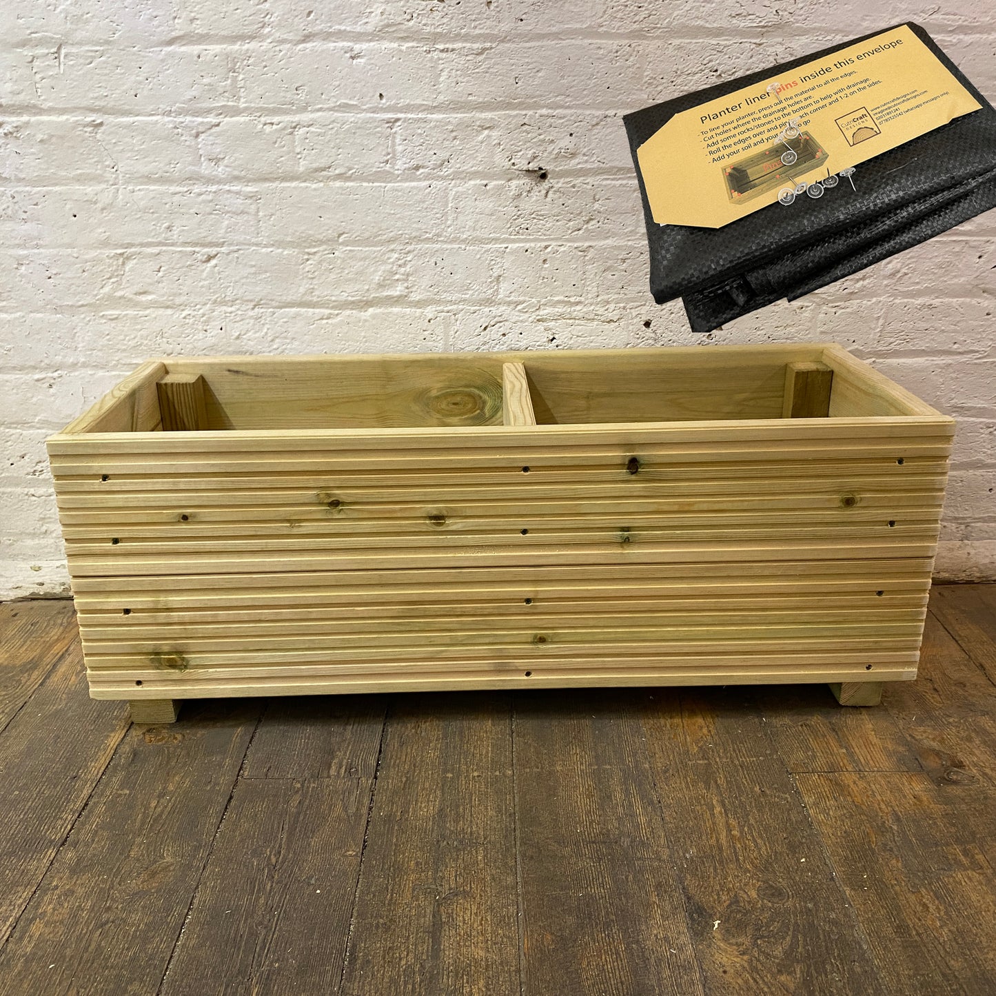 Large Decking patio Planter - with central divide