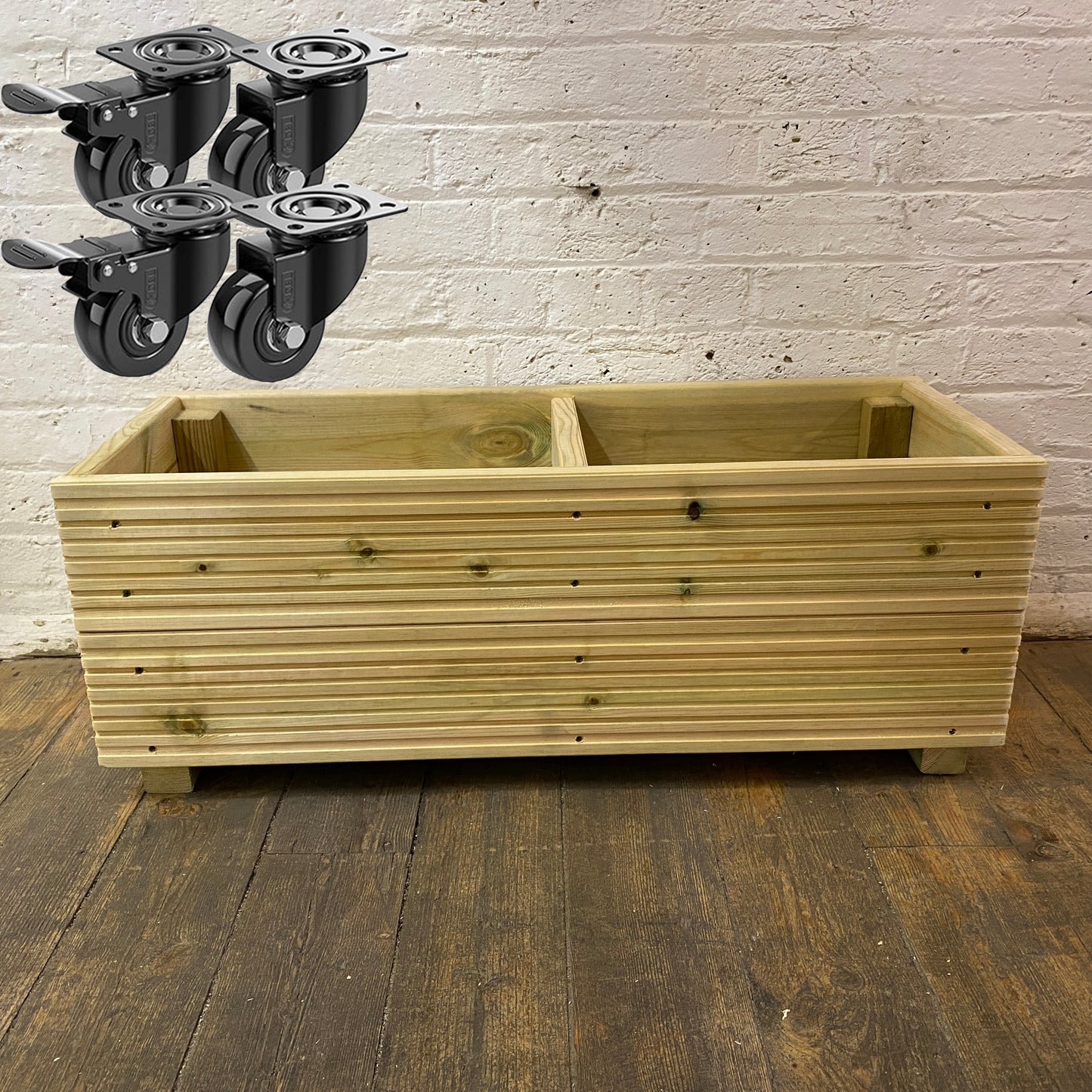 Large Decking patio Planter - with central divide