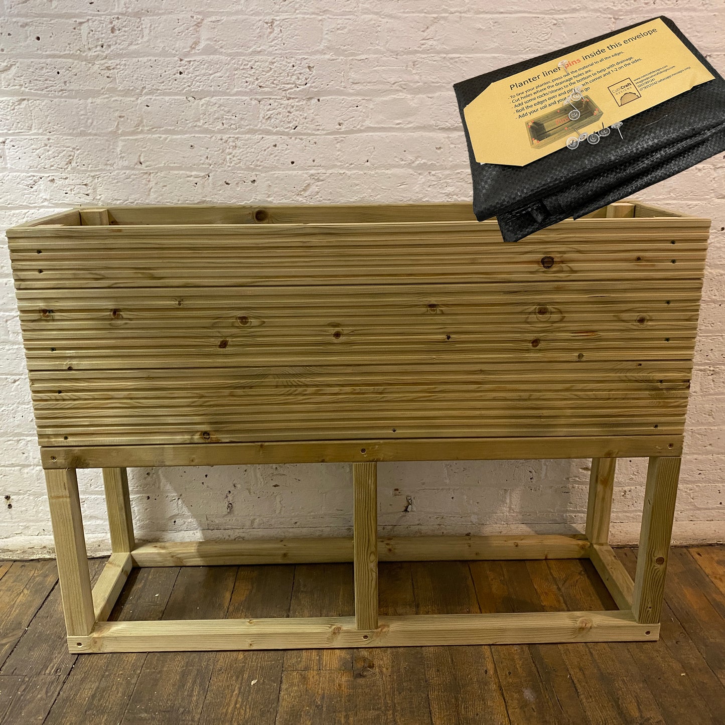 Large Raised 100cm Long Decking Planter 100x35x96cm
