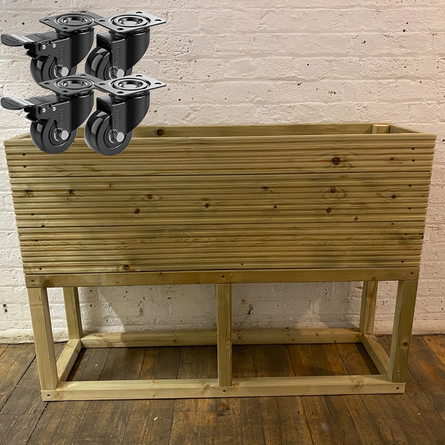 Large Raised 100cm Long Decking Planter 100x35x96cm