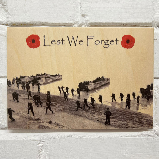 Normandy Landing Remembrance Poppy Plaque