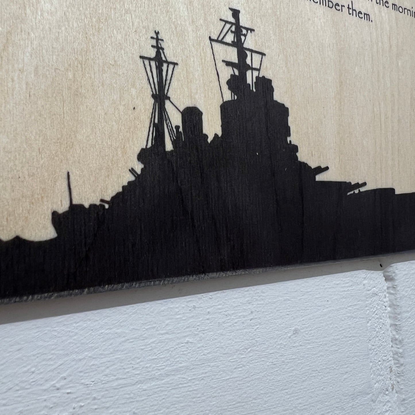 Battle Ship Remembrance Poppy Plaque