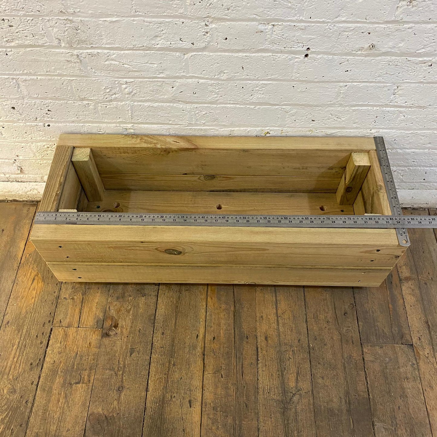 Large Chunky Solid Wood Planter