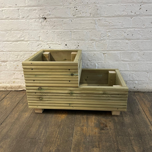 Two Tiered Decking Planter 57x35x33cm