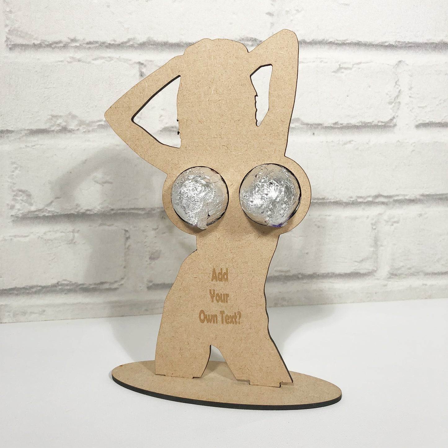 Personalised Engraved Chocolate Eggs Holder Boobs Custom Text