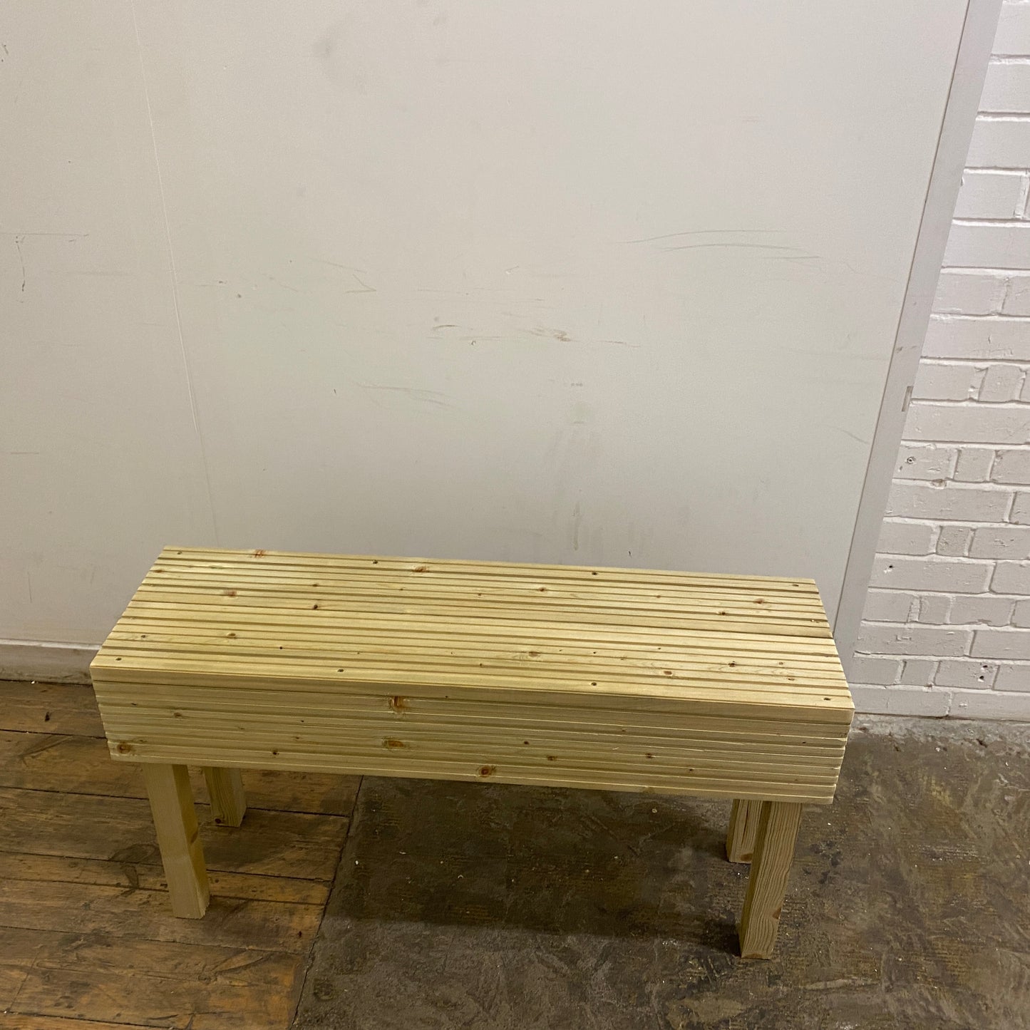 Wooden Decking Bench Groved Seat