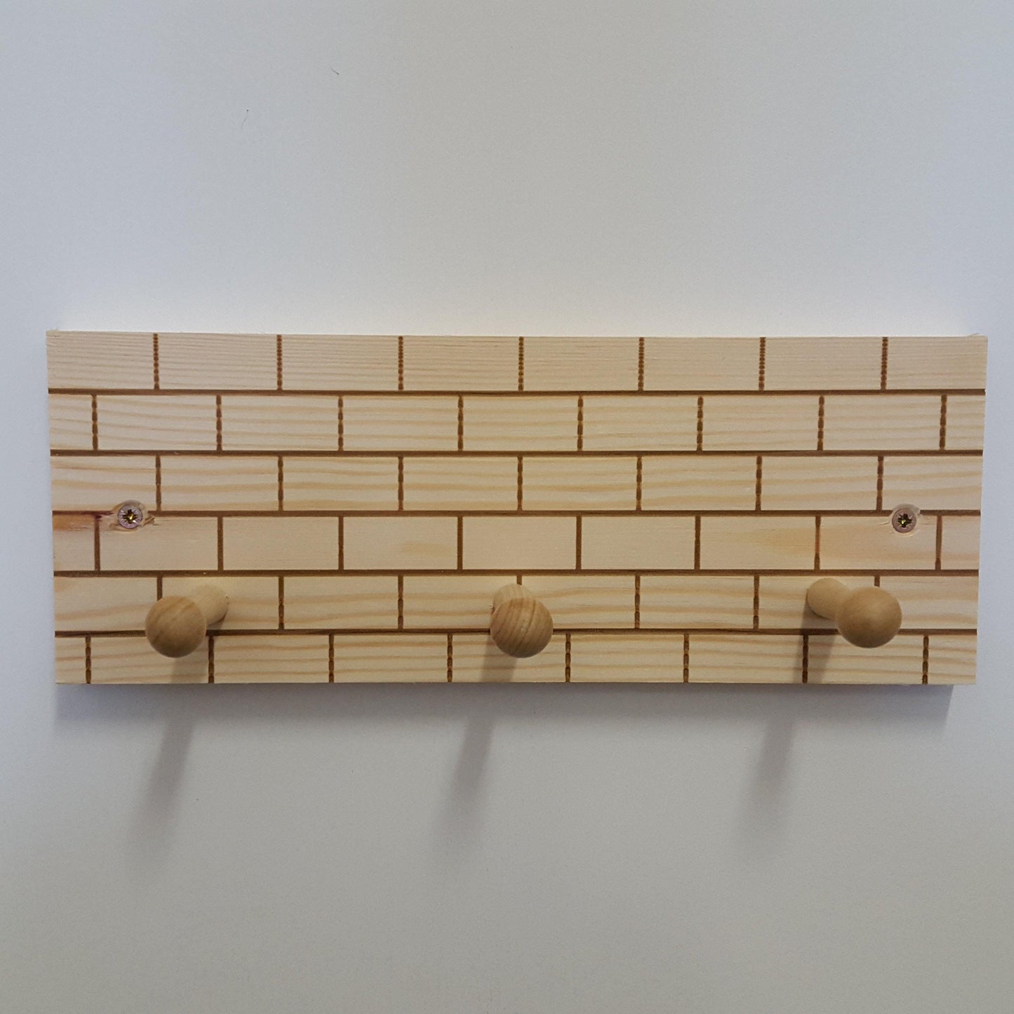 Brick Wall Style Wooden Coat Rack