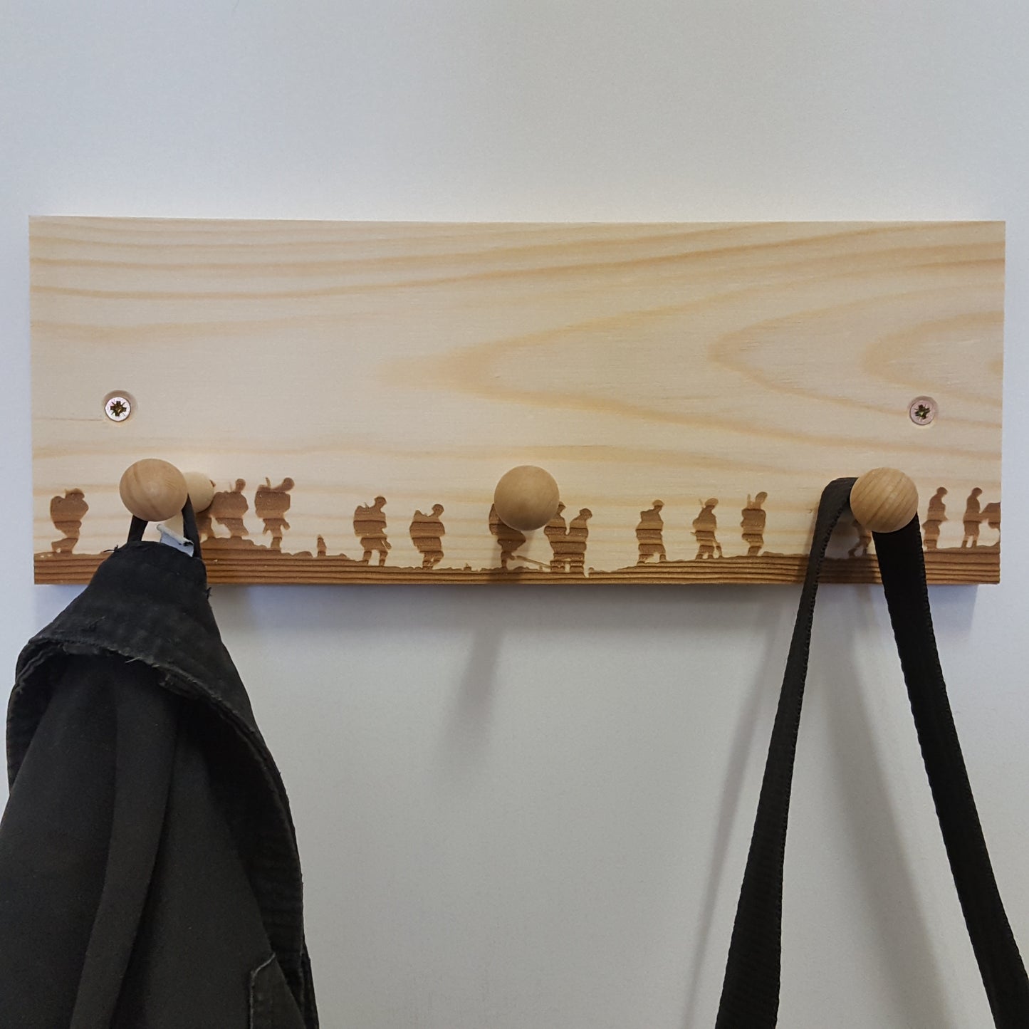 Remembrance Military Poppy Wooden Coat Rack