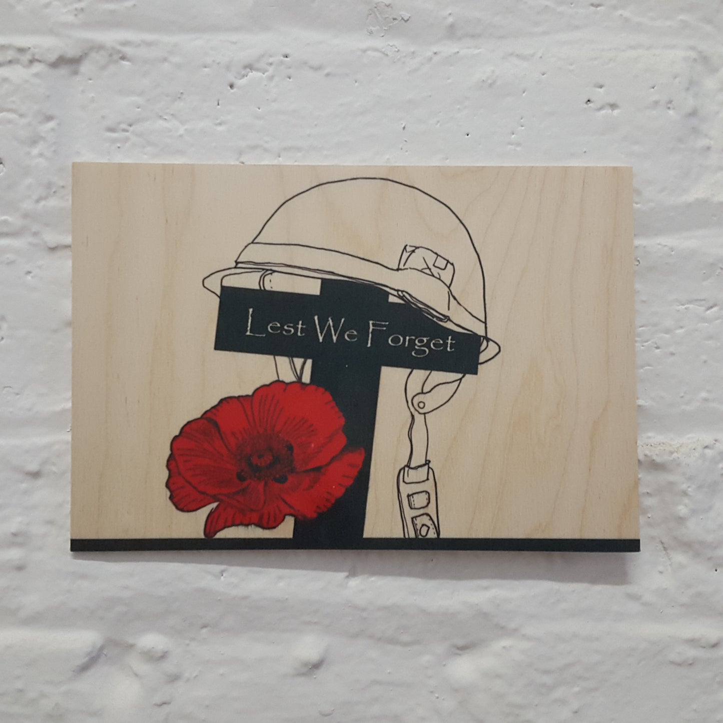 Remembrance Military Poppy Plaque