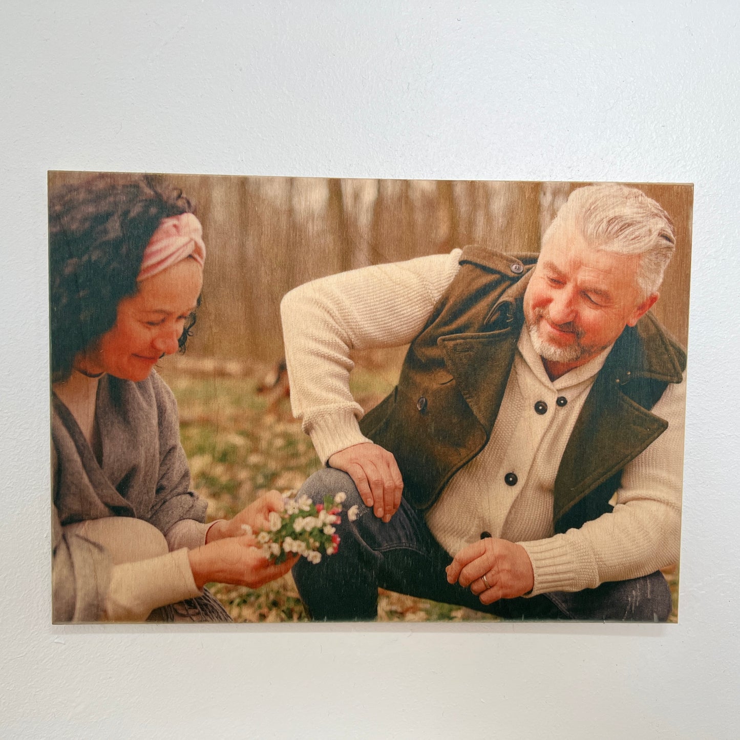 Photo on Wood landscape/sticky pads