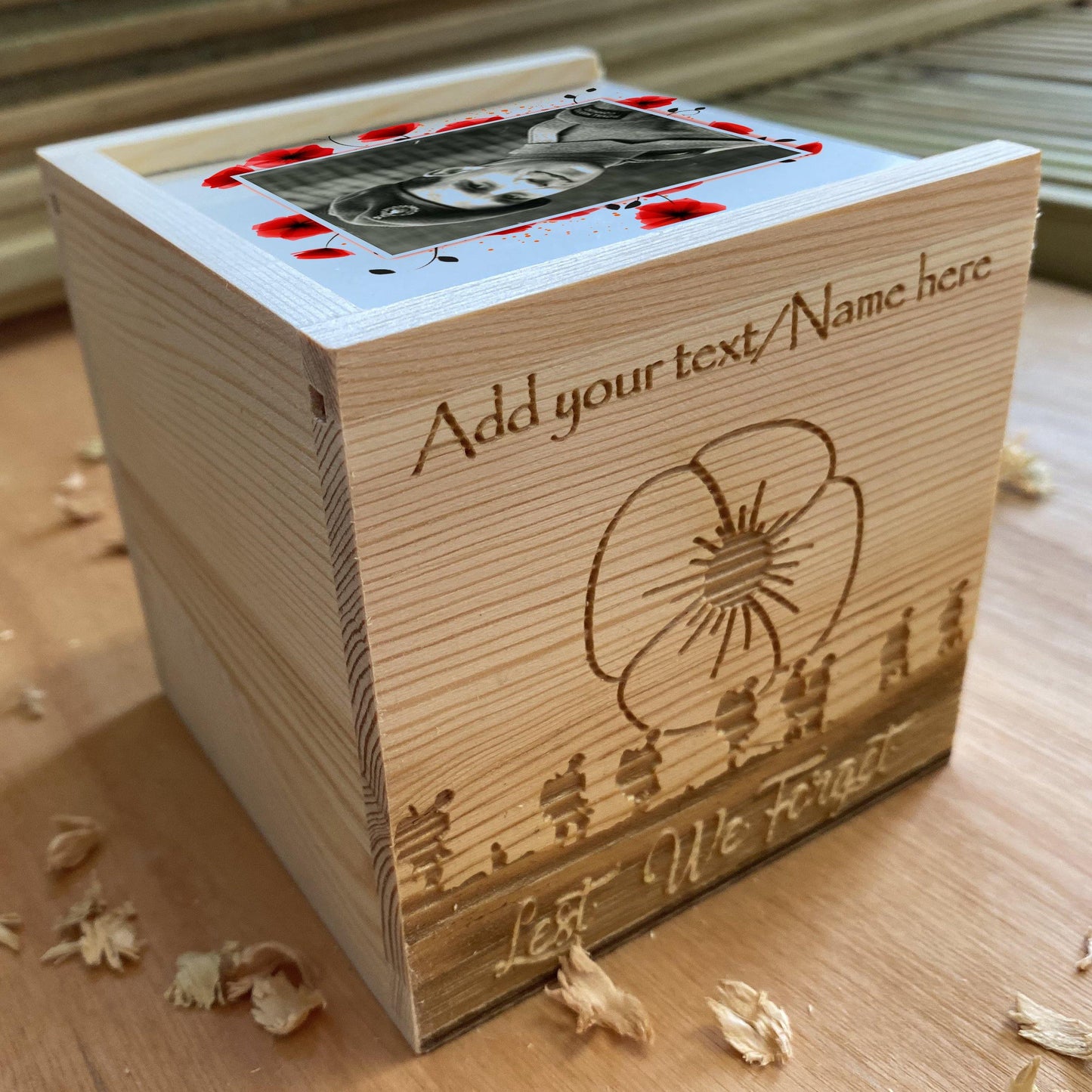 Personalised Military Poppy Box