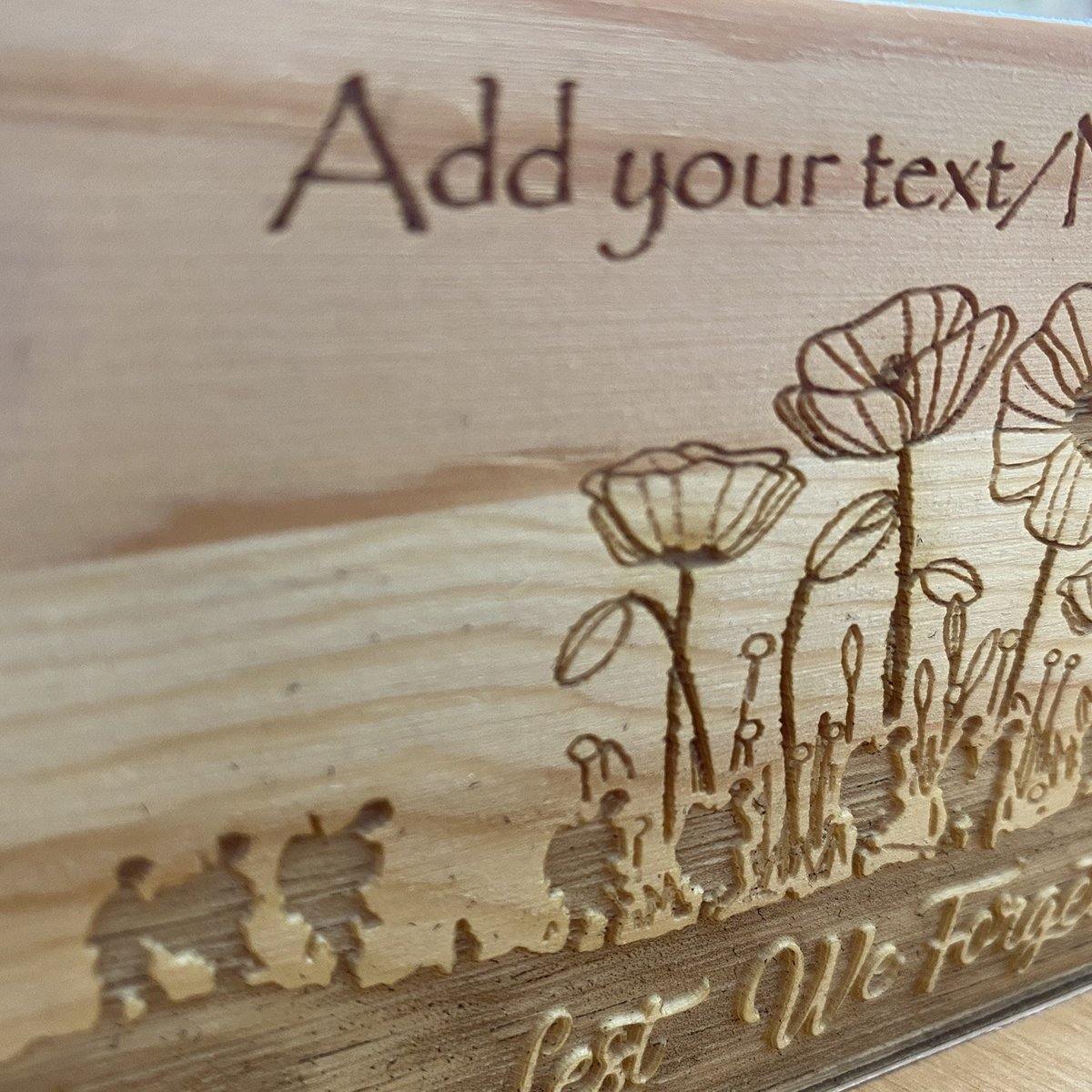 Personalised Rectangle Military Poppy Field Box