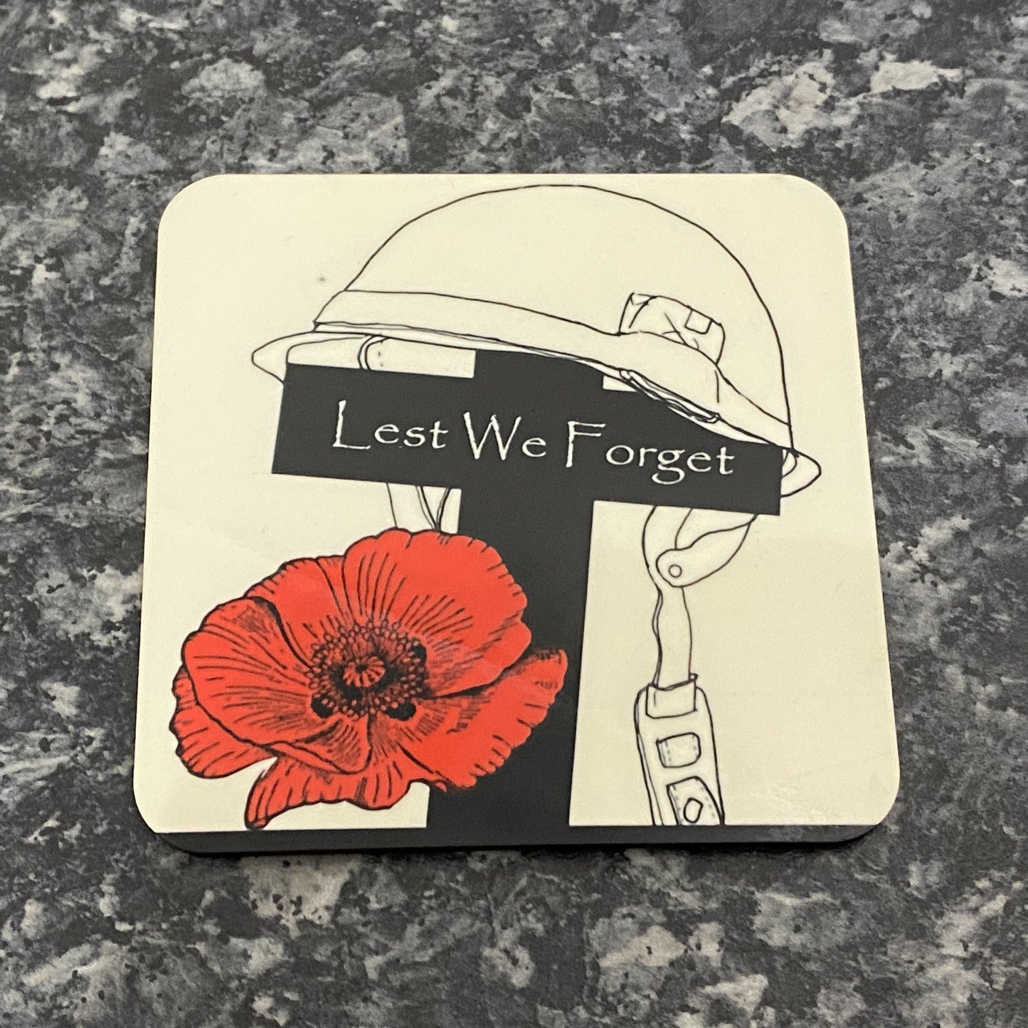 Military Poppy Drinks Coasters